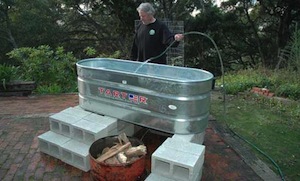 feed trough hot tub